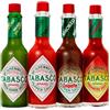 TABASCO Set di salse TABASCO da 4 pezzi, 4 bottiglie da 60 ml, 4 bottiglie di vetro di salsa chili, 100% naturale