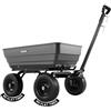 VEVOR Carrello Ribaltabile da Giardino in Polietilene Carico max. da 544 kg, Carrello da Giardino con Maniglia Convertibile Scarico Rapido a 90°, Ruote Girevoli a 180° per Giardinaggio