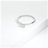 Gioielli di Valenza Anello solitario Meraviglia oro bianco 18k con diamante 0.20 ct