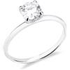 Gioielli di Valenza Anello di fidanzamento Meraviglia oro bianco 18k con diamante 0.70 ct