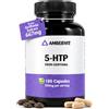 Ambervit Griffonia 5-HTP Capsule Alto Dosaggio - 200mg al Giorno, Estratto al 30% | 180 Capsule Vegane | Scorta 90 Giorni | Estratto al 30% | Senza Additivi Indesiderati | Testato in Laboratorio | Ambervit