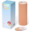 BnDR Cotton Nastro Kinesiologico Trans con Copri Capezzoli per Compressione Toracica FTM Transgender, Extra Largo, 18 cm x 5 m (Beige)