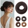 Rich Choices Chignon Finto per Capelli Veri 17g Mini Posticci Chignon Facile per Capelli Updo Messy Bun Liscio Elastico Extension da Donna Ragazze, #1B Nero