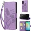 SIENIANLINE Cover per Samsung Galaxy A26 / A18 / A17 custodia portafoglio Viola | 3 scomparti carte, 1 tasca banconote, Chiusura magnetica, Supporto, Pelle PU flip cover per Samsung A26 / A17 / A18