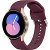 Amzpas Cinturino per Samsung Galaxy Watch 7/6/5/4 40mm 44mm, 20mm Cinturino Sportivo in Silicone per Samsung Galaxy Watch 4 Classic/Watch 5 pro/Watch 6 Classic/FE (Vino rosso)