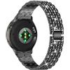 PaceBid 18mm Cinturino per Garmin Venu 4 41mm/Venu 3S/2S/Forerunner 265S | per Garmin Forerunner 255S/255S Music,Huawei Watch GT 6 41mm/GT 5 Pro 42mm, Strass Metallo Cinturini di Ricambio, Nero
