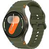 Amzpas 20mm Cinturino per Galaxy Watch 7/6/5/4/FE 40mm 44mm, Galaxy Watch 6 Classico 47mm 43mm/Galaxy Watch 4 Classico 42mm 46mm/Watch 5 pro 45 mm, Cinturino per da Donna a Uomo (Verde scuro)