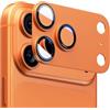FinalCool Pellicola Fotocamera per iPhone 17 Pro, 9H Vetro Temperato Cámara Protector, Piastra in Metallo Opaco, Telaio Alluminio Durezza, Compatibile con Cover, Anti-Impronta e Antigraffio, Arancione