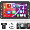 Hikity Autoradio Android 15 7 per Alfa Romeo 159 2004-2011 CarPlay | 4+64GB. Wireless CarPlay, Android Auto, BT, GPS, WiFi, FM/RDS, SWC, Retrocamera, MIC