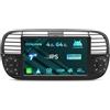 NVGOTEV [Black 4+64GB] Car Radio per Fiat 500 2007-2015 con 7 pollici Touchscreen, Android 14 Radio Supporto Wireless Carplay/Android auto GPS Navi WiFi 4G Bluetooth5.0 FM AM RDS DSP SWC