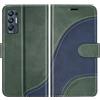 BoxTii Cover per Oppo Find X3 Neo 5G / Oppo Reno 5 PRO Plus 5G, Custodia in PU Pelle Portafoglio per Oppo Find X3 Neo 5G / Oppo Reno 5 PRO Plus 5G, Magnetica Cover a Libro con Slot per Schede, Verde