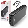 Hama Performance 24 - Batteria esterna [Power Bank 24.000mAh] [Batteria portatile USB C Fast Charge] Compatibile con iPhone Samsung e molto altro - Grigio antracite
