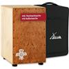 XDrum Cajon Peruana Hard Wood, Piastra battente da 3 mm in Hard Wood | Suono equilibrato e brillante con rapporto bilanciato tra bassi e snare, Corpo in betulla da 9 mm (7 strati), 5 cm, 2 kg