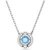 Swarovski Collana Una, Taglio Round, Blu, Placcato rodio