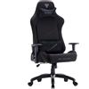 SENSE7 Spellcaster SENSHI XL Sedia da gaming in tessuto nero - Sedia da ufficio ergonomica per persone di corporatura robusta, 160 kg, poltrona direzionale con schiuma a freddo e braccioli 2D
