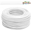 dimelitalia Cavo Rete UTP CAT 6 4X2X23AWG non Schermato Bianco LSZH ** Lunghezza : Metri 10 - Lunghezza Metri 305, CONFEZIONE 1