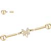 hengkaixuan Barbell Industrial Barbell 14G 38 mm Industrial Bar Gioielli Filettatura Esterna Industrial Orecchino Lungo Scaffold Bar G23 Titanio Cartilagine Helix Orecchino per Donna Uomo