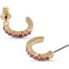 Swarovski Orecchini a cerchio Mini Hoop, Taglio Round, Rosa, Placcato color oro