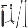 K&F CONCEPT Treppiede e Palo Selfie Invisibile Telescopico 120cm | Compatibile c