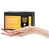 Power Queen Batteria al litio ricaricabile da 12 Volt 6 Ah da 6 Ah con 3000 Deep Cycles, protezione BMS integrata da 6 A per impianto solare, pescatore, kit pannello solare, camper, campeggio