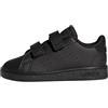 adidas Unisex - Bimbi 0-24 Advantage Lifestyle Court Two Hook-And-Loop Shoes, Core Black / Core Black / Grey Six, 19 EU