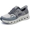 Skechers Glide-Step PRO - Sneaker da Uomo, Senza Lacci, Senza Mani, Grigio/Carbone, 46 EU