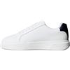Calvin Klein Uomo Sneakers con Suola Preformata Chunky Laceup in Pelle, Bianco (Bright White/Navy), 45