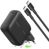 Belkin BoostCharge Caricatore USB C GaN 100W, Carica Batterie Cellulare Compatto con Spina Pieghevole per iPhone 17, Samsung Galaxy S26, Pixel 10, Tablet, MacBook, Cavo USB-C da 1,5 m Incluso- Nero