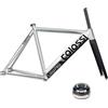 LSRRYD 700C 53 55 57cm Telaio bici a scatto fisso con forcella in carbonio 68mm BB | 100/120mm QR, freno a C, in alluminio telaio bici da pista a velocità singola, max 700Cx25C