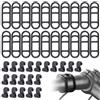 Tokaneit Elastico per Cinturino in Silicone per Bicicletta 20 Pezzi con 20 Gancio Nero Cinghia in Silicone,Anello in Gomma per Torcia Elettrica,Banda da Bicicletta Cinghia Elastica Cinturino
