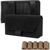 ZJIEYU Portacartucce Tattico per Fucile a Canna Liscia, Supporto Rimovibile | MOLLE, ricarica cartucce, tasche per batterie e cellulari, con pannello, per escursioni all'aperto, softair(Black)