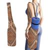 Hiseng Borsa per Tappetino da Yoga,Stampa Vintage | Aperta Tote Bag in Tela Leggera, Custodia Pieghevole con Tasca Posteriore Invisibile per Fitness, Viaggi, Yoga all'Aperto
