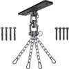 Dolibest Catena Resistente per Sacco da Boxe, Montaggio a Parete, Gancio da soffitto con Rotazione a 360°, Supporto per Travi in Legno per Boxe e MMA, Supporto per Travi in Legno con 4 Catene e 4