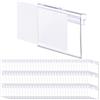QWORK® Confezione da 100 porta etichette in plastica trasparente - 8 x 4,2 cm - per mensole in metallo e prezzi al dettaglio