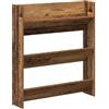 vidaXL Scarpiera a Muro Legno Antico 80x18x90 cm in Legno Multistrato