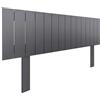 DHOME Testiera in Legno Riciclato DM con Gambe Stile Pallet Verticale Letto Pallet Supporti inclusi (Grigio Solido, 150cm)