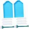 ULDIGI Vassoio in Plastica con Strass per Diamond Drawing, 2 Set con Pennello | Organizza Diamanti e Perline, Uso per Nail Art e Ricamo Diamante, Portatile e Sicuro