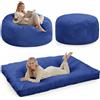 SEERFashion Puff Poltrona Sacco Gigante XXL, 2 in 1 Pouf Sacco Si Trasforma in Pouf Letto, Qualità Sartoriale, Bean Bag Per Sedersi Ergonomico, Fodera Lavabile, Puff Per Adulti, Con Imbottitura