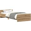 vidaXL Giroletto senza Materasso Rovere Artigianale 90x200cm