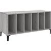 vidaXL Mobile Porta Dischi Grigio Sonoma 100x38x48cm Legno Multistrato