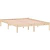 vidaXL Giroletto senza Materasso 135x190 cm in Legno di Pino Full