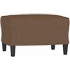 vidaXL Poggiapiedi Marrone 60x50x41 cm in Tessuto
