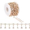 PH PandaHall 4m Catene con Strass di Cristalli in Ottone Catene con Nappe di Strass, Oro Catena di Gioielli Scintillanti per Feste di Matrimonio Collane Braccialetti Artigianato Fai da Te
