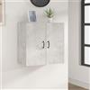 Generico Armadietto a Muro Grigio Cemento 60x31x60 cm Legno Multistrato,Grigio,16.48kg,812901