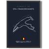 WSJIJY Stampa su Tela Formula 1 Imola Monaco Circuito di Arte Murale Poster Mappa del Mondo di Formula Racing Decorazione della Stanza Tela Dipinti Immagini Stampa Opera d'Arte 15X20Cm