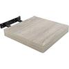 H HANSEL HOME Mensole Galleggianti da Parete 25x25x4cm Colore rovere grigio, Mensole a muro fissaggio invisibile