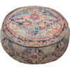 Mandala Life ART Fodera per Cuscino da Pavimento Rotondo Bohémien - 60x20 cm - 100% Cotone - Custodia Pouf per Pouf per Soggiorno, Camera da Letto, Patio e Altro