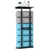 STWWO Mensole Portasciugamani da Bagno Porta Asciugamani Parete 76cm Nero