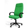 GALIZIA prjme GALIZIA PRIME - Poltrona Ufficio Ergonomica Schienale Alto Made in Italy Certificata, Sedia Ufficio con Meccanismo Oscillante Max 120Kg, con Struttura in Multistrato di Faggio (Tessuto - Verde)