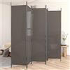 Generico Divisorio a 5 Pannelli Antracite 250x200 cm Tessuto,Antracite,4.65kg,350188
